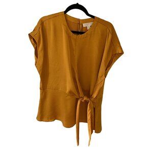 Michael Kors Golden Tie-Front Blouse
